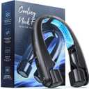 Portable Neck Fan with Cooling Plates, 6000mAh Rechargeable Wearable Fan with 1-100 Speed Control, Hands-Free Personal Cooling Fan with Digital Display, Adjustable Air Outlets for Travel Outdoor