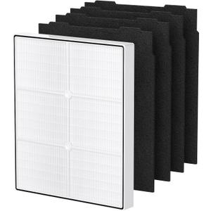 AP510 & AP450 HEPA Replacement Filter Set Compatible with Whirlpool Whispure 1183054K 8171434K Fits AP450 AP510 AP51030K AP51030KB AP45030K WP500 WP1000 Air Purifier, 1 HEPA Filter + 4 Carbon Filters