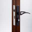 House Guard Storm Door Handle Replacement with Lock, Fits Storm & Screen Doors, for 1.11.97 Inch Thick Doors, 0.87 Inch & 1.02 Inch Backset, 2.5 Inch Center-to-Center Spacing (Oil Rubbed Bronze)