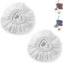 BonusLife 2-Pack Mop Head for O-Ceda EasyWrin Spin Mop Refill 1-Tank System Only Easy Cleaning Microfiber Replacement