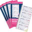 Adams SC1152PK Money Receipt Book,Spiral,2-Part,7-5/8-Inch x11-Inch (Pack of 5)