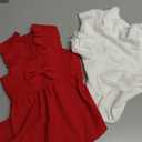 Red Corduroy Dog Dress Sweater for Small Dogs Girl Set Dog Winter Dress Puppy Clothes Christmas (2X-Large)