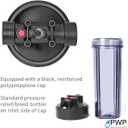 Sediment Water Filtration System with Clear 2.5X 10" Housing 3/4 "Ports, Removes Dirt, Sand, Silt and Rust