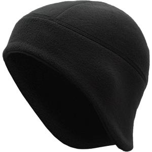Thermal Helmet Liner Tactical Beanie Hat Ear Flaps Men Winter Warm Fleece Skull Cap Moto/Cycling/Running (Black), Medium