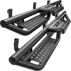 Running Boards Compatible with 2009-2018 Dodge Ram 1500 Crew Cab, 2019-2026 1500 Classic, 2010-2026 Ram 2500/3500 (Exclude 19-26 1500 New Body), Two-Stair Side Step Rail Drop Nerf Bars