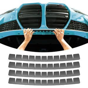 4 Pack Bumper Guard for Cars, Polyurethane Front Bumper Protector Ultra Universal Aftermarket Front Bumper Lip Splitter for Lowered Cars/SUV Anti-Scratch Bumper Scrape Guard Skid Plate DIY Kit