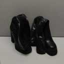 Platform Knee High Boots for Women Chunky High Heel Gogo Boots Square Toe Stretchy Long Tall Boots (not for wide calf) (7, Black)