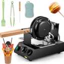 1400W Bubble Waffle Maker Non-stick Electric Waffle Iron Machine 360° Rotate 482℉/250℃ 3Min Fast Heating with 4 Accessories（Brush/Clip/Picker/Dishcloth）