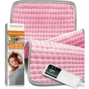 17''34'' Heating Pad for Back Pain, Electric Heating Pad with 9 Heat Settings & 4 Timers Auto Shut Off, Extra Large Heating Pad for Period Cramps & Sore Muscles, Machine Washable, Dry & Moist Heat,