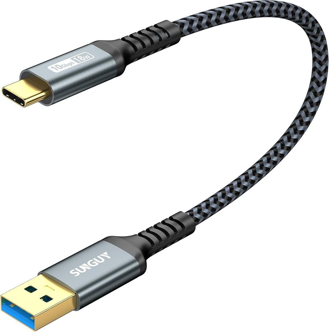 SUNGUY 10Gbps Android Auto USB Cable 1FT, 3A USB C 3.1 Gen2 Cable Data Transfer, USB C CarPlay Cable Fast Charging Compatible with for iPhone 17/16/15 Series, Samsung Galaxy S25 S24 Ultra, Pixel (Grey) SUNGUY 10Gbps Android Auto USB Cable 1FT, 3A USB C 3.1 Gen2 Cable Data Transfer, USB C CarPlay Cable Fast Charging Compatible with for iPhone 17/16/15 Series, Samsung Galaxy S25 S24 Ultra, Pixel (Grey)