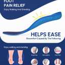 Cloudflo Plantar Fasciitis Insoles for Men Women,High Arch Support for Pain Relief,Shoe Inserts Orthotic for Flat Feet,Work Boot Insoles for Shock Absorbing Inserts (Fit for Standing All Day) B-M