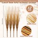 Tigeen 12 Pcs 33 Inch Artificial Fall Plants Outdoor Faux Fall Wheat Grass Greenery Stems UV Resistant Artificial Onion Grass Autumn Fake Shrubs Plant for Outdoor Indoor Window Home Decor