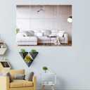 12" x 12" Acrylic Flexible Mirror Sheets, 12 Pack Self-Adhesive Mirror Tiles, Square Cuttable Wall Stickers, Non-Glass, Safety Reflective for DIY Craft Home Wall Decor