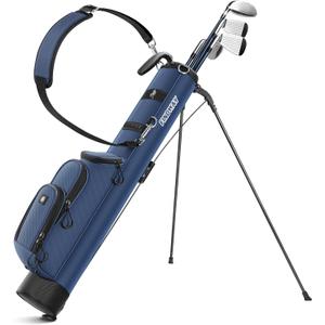 Findway Golf Stand Bag, [Upgraded Generous Space] Small Golf Bag for Driving Range, Par 3 & Executive Courses, Lightweight Sunday Golf Club Carry Bag with 3 Pockets (Blue)