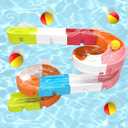 Bath Toys for Kids Ages 3-5, Bathtub Shower Toys DIY Water Slides Tracks Toddler Bath Toys with Ball, Wall Track Building Set, Fun DIY Kit Bathtub Time Birthday Gift 1 2 3 4 5 Boys Girls