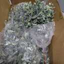 120 PCS Artificial Eucalyptus Stems Bulk Faux Silver Dollar Leaves for Vase Bouquets Baby Eucalyptus Leaves for Family Wedding Center Flower Arrangement