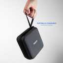 External Hard Drive Case (5" Interior) Shockproof, Water-Resistant and Lightweight Tech Organizer Travel Case for Hard Drive and Computer Accessories with Mesh Pocket & Lanyard