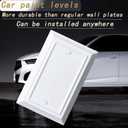 Metal Electrical Outlet Covers, Light Switch Cover Wall Plates, Mid Size Thicker Decorative Switch Plates,Receptacle Wall Plate of Modern Styles (Pure White, 1 Gang Blank 4 Pack)