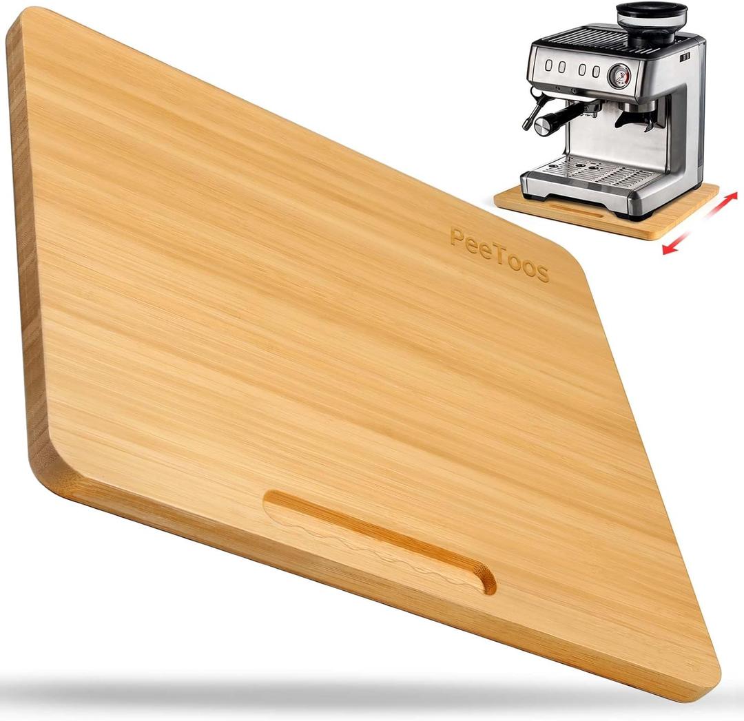 Bamboo Sliding Tray for Heavy Kitchen Appliances -Counter Slider for Stand Mixer, Air Fryer, Coffee Maker, Espresso Machine, Slides Easily from under the Cabinet - (XL - Wide (16" X 13"))