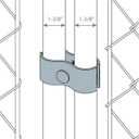 10 Set Chain Link Fence Panel Clamps 1-3/8" Dog Kennel Panel Clamp for Round Pipe Panel Frame