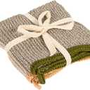 Creative Co-Op Square Cotton Knit (Set of 2) Dish Cloth, Multi (DF3785)