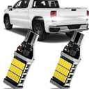 2PCS Sierra LED Reverse Lights Fits for 2014-2026 GMC Sierra 1500 2500 3500 HD, 6500K White Super Bright Back up Lights Replacement, 2835 45-SMD Chipsets Error Free