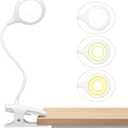 Reading Light, 28 LEDs Rechargeable Clip on Lamp, 3 Color x 3 Brightness Clip On Light for Bed Headboard with Safety Switch, Eye Protection Book Light for Reading in Bed, Touch Control Table Desk Lamp