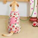 Recovery Suit for Dogs Cats After Surgery, E-Collar & Cone Alternative Surgical Suit, Prevent Licking Dog Onesies Pet Surgery Recovery Suit Soft Dog Bodysuit, Pink, L
