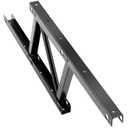 4 Pack Table Lift Hardware Mechanism Hinge, 2 Pairs Table Lift Up Top Hinge, Lift Top Coffee Table Hinges Spring, Each Pair Capacity 60 Lbs, Black