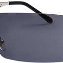 SENMARIES Rimless Y2k Sunglasses For Women Men Rectangle Vintage glasses Fashion Flame Metal Sunglass Frameless Retro Eyewear