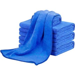50Pcs Microfiber Towels Car Wash Drying Cloth Towel Household Cleaning Cloths Auto Detailing Polishing Cloth Home Clean (Blue)