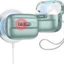 ESR for AirPods Pro Case (2023/2022/2019, 2nd/1st Gen), Compatible with Airpods Pro 2 (USBC/Lightning Cable), MagSafe Ready, Magnetic Lid Lock, Full Drop Protection Cover with Lanyard, Green