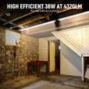 DAKASON 4-Pack 4FT LED Closet Light Fixture, 4-Foot Flush Mount Garage Ceiling Lighting 36W 4320lm, 48in Flat Panel Lights Hardwired for Basement, Kitchen, Utility, 3/4/5000K Adjustable No Plug