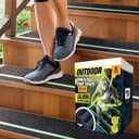 Grip Tape for Stairs 30" x 8" - 8-Pack Glow in The Dark Outdoor Stair Treads Non-Slip Weather Resistant - Anti Slip Tape for Exterior Wooden Steps - Waterproof 80-Grit Adhesive Treads by Thunder Grip