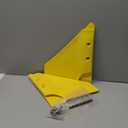 QuickMarine Boat Hydrofoil Stabilizer for Marine Outboard and Sterndrive Motors made of PA66 Plastic Yellow
