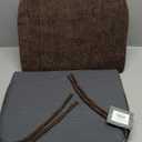 Sweet Home Collection Chair Cushions 100% High Density Memory Foam Pads U Shaped 17" x 16"Non-Slip Skid Rubber Back Seat Cover, 2 Count (Pack of 1), Coffee Brown