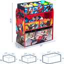 Delta Children Multi-Bin Toy Organizer, Marvel Spider Man