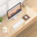 Clear Desk Mat, 23.6"x15.7" inch Large PVC Desk Protector Pad, Waterproof Non-Slip Round Edge Wipeable Writing Mat, Table Protector for Home Office