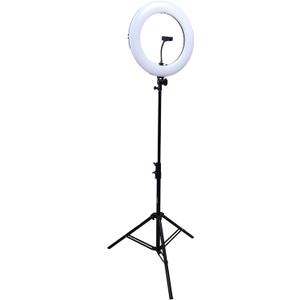 Dracast Halo Plus Series LED180 | 18" Dimmable LED Video Ring Light Kit with Phone Holder and Light Stand | Bi-Color 3200K-5600K | Remote Control | Zoom Video Conference Lighting, YouTube, Live Stream