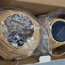 Solar Lanterns, 2 Pack Rattan Hanging Lights Solar Lanterns Outdoor Waterproof Outside Solar Lamp for Garden Patio Yard Porch Pathway Table Decor Decorative Birthday Gifts for Mom Grandma