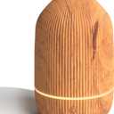 Essential Oil Diffuser, 100ml Aromatherapy Diffuser, Mini Ultrasonic Diffuser for Essential Oil, Home, Office, Cool Mist Humidifier with 7 Led Light, Auto Shut-Off, Wood Grain