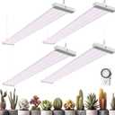 Barrina TX-L84 4FT LED Grow Light, 336W (4 x 84W), 4 Panel Wider Coverage, Full Spectrum, High PPFD, Mechanical Timer, Linkable, Hanging Light, Plant Stand with Grow Light for Indoor, Seeding, 4 Packs