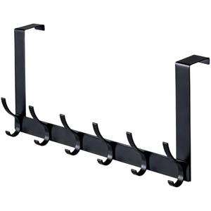 BOOMIBOO Over The Door Hooks, Sturdy Door Hanger, Towel Rack Towel Hooks for Bathroom 12 Hooks Large Over The Door for Bathroom, Bedroom，Kitchen