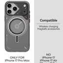 Aulumu A17 iPhone 17 Pro Max Magnetic Thermal Case | CoolHyper | with Camera Control | IMD Technology | Compatible with Magsafe | Touch Translucent Gray