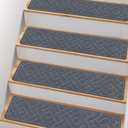 Non Slip Stair Treads for Wooden Steps,15 Pack 8" X 30" Stairs Carpet Treads Indoor with Reusable Peel and Stick Adhesive for Kids Elders and Pets (Dark Grey)