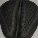 Foldable Motorcycle Gel Seat Cushion, Large 3D-Honeycomb Structure Shock Absorption & Breathable Motorcycle Gel Seat Pad for Long Rides, Blac (L)