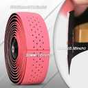 BUCKLOS Bike Handlebar Tape Silicone Bar Tape for Road Bike Comfortable Bicycle Handlebar Tape EVA Bike Grip 2 Pcs Bicycle Drop Bar Wraps Pink-Black