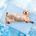 LOOBANI Dog Cooling Mat for Large Dog 48"x28" - Dog Cooling Mat for Dogs Cool Pad Durable Blanket Machine Washable, Pet Cool Mat for Outdoor, Indoor (Blue, 28"x48")