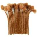 0.6cm Thickness #30 Light Brown Real Human Hair Dreadlock Extensions for Men/Women 10 Inch 20 Strands Full Handmade Permanent Locs Extensions Human Hair