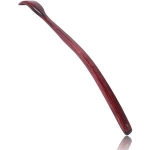 ITCHY-BAN Oversized Wooden Back Scratcher: 18'' Extended Curved Handle for Better Reach, Handcrafted to Perfection, Instant Itch Relief, Gentle on Skin Leave No Scratch Marks (Brown)